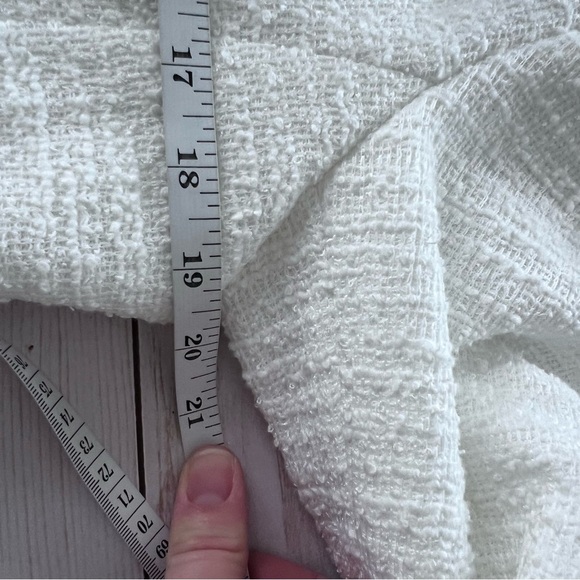 NWT Amanda + Chelsea Bouclé Tweed Jacket in White size XL - Picture 12 of 13